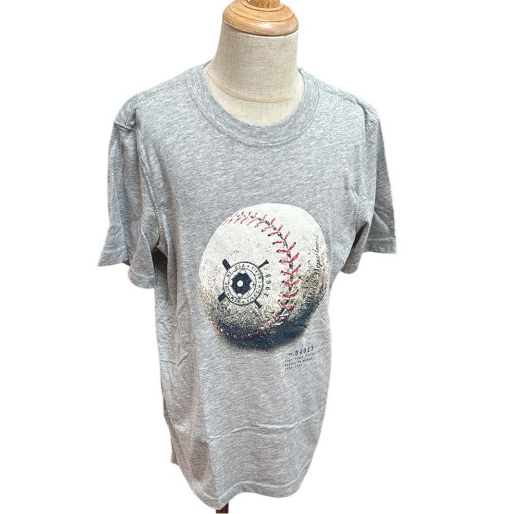 ⚾️ GAP Kids Gray Graphic Short Sleeve T-Shirt with Retro Baseball Design